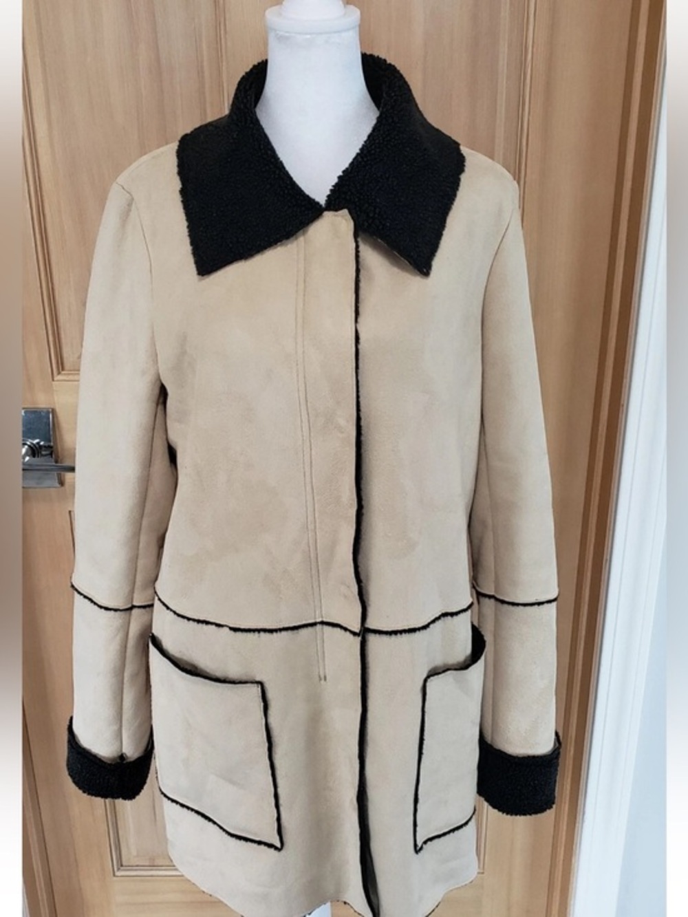 Pendleton Faux Suede Shearling Coat Sz XXL Beautiful!